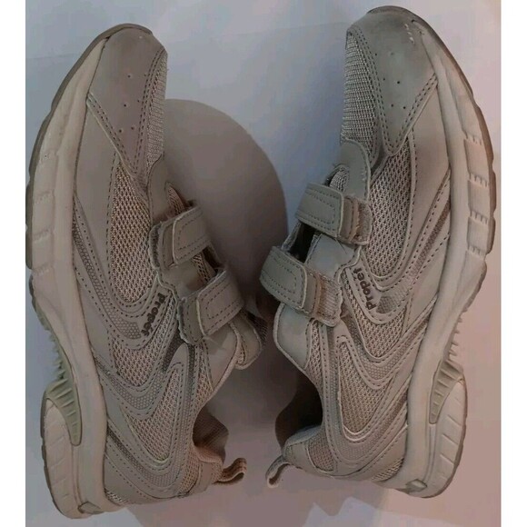 Propet Beige Double Strap Comfort Athletic Shock Absorbing Tennis Shoe - Picture 9 of 16